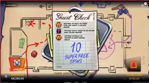 Tampilan visual slot Diner Dogs dengan tema retro noir dan elemen perampokan